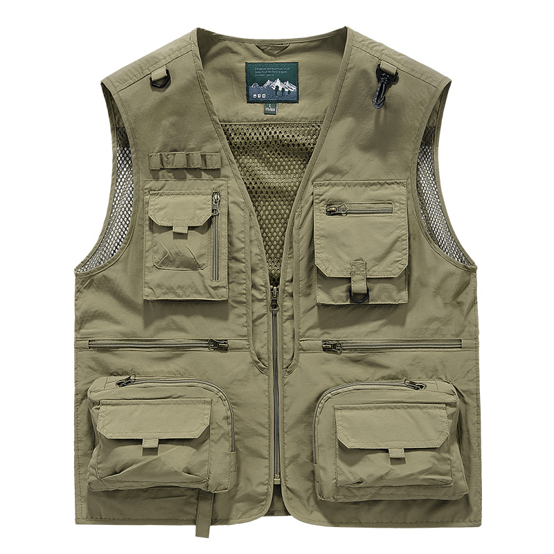Photography Vest - Men's Multi-Pocket Fishing Vest Breathable Mesh