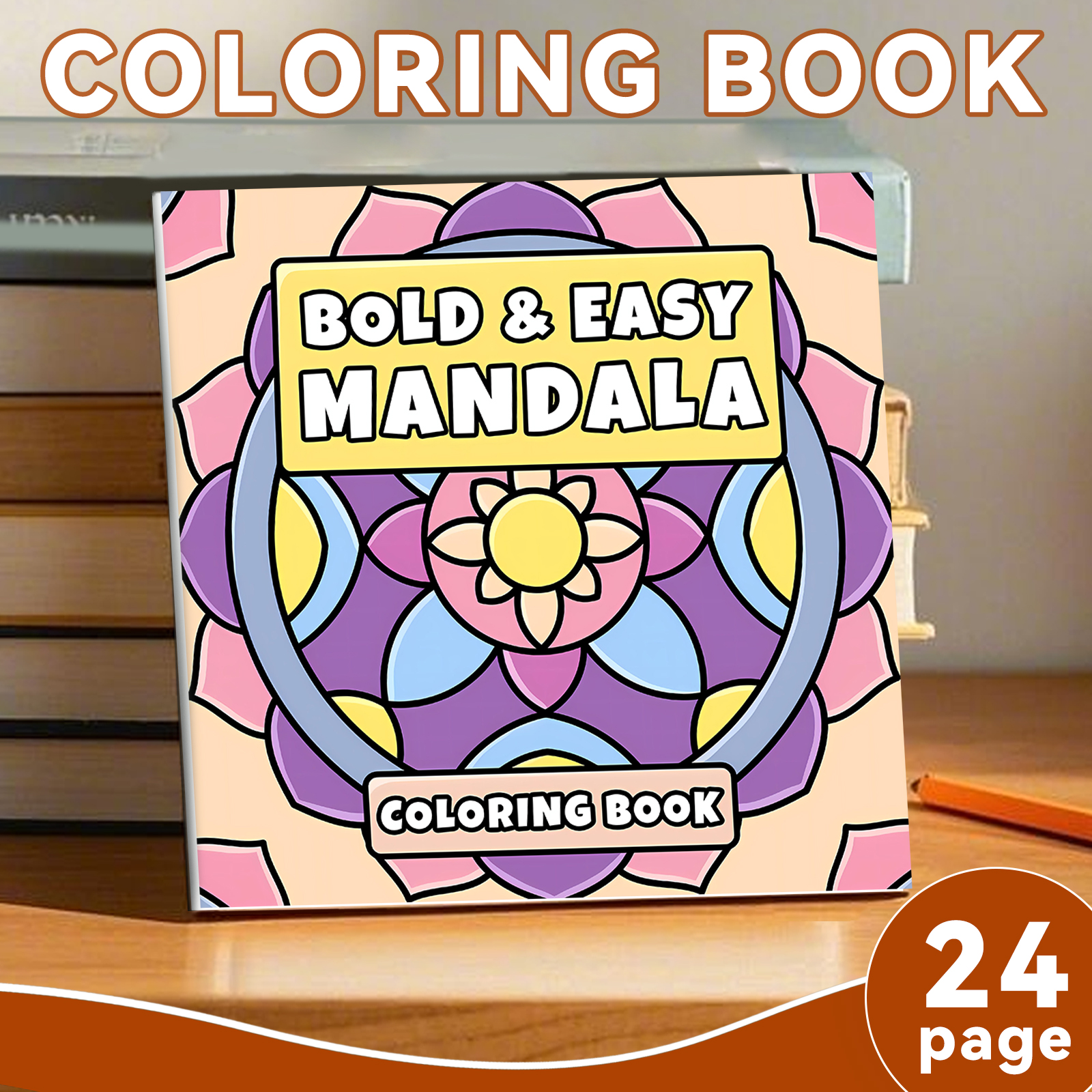 Photography Of Book - BOLD & EASY MANDALA Art Coloring
