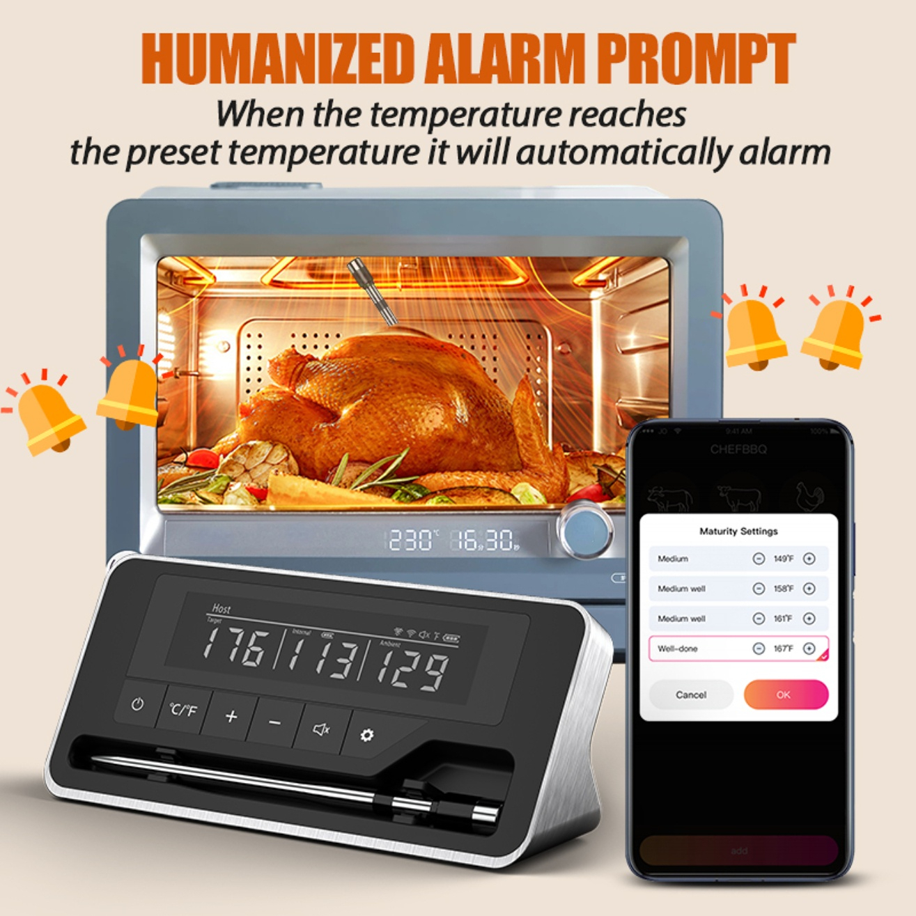 Photography Digital - Meat Thermometer Wireless Probe Bluetooth Digital