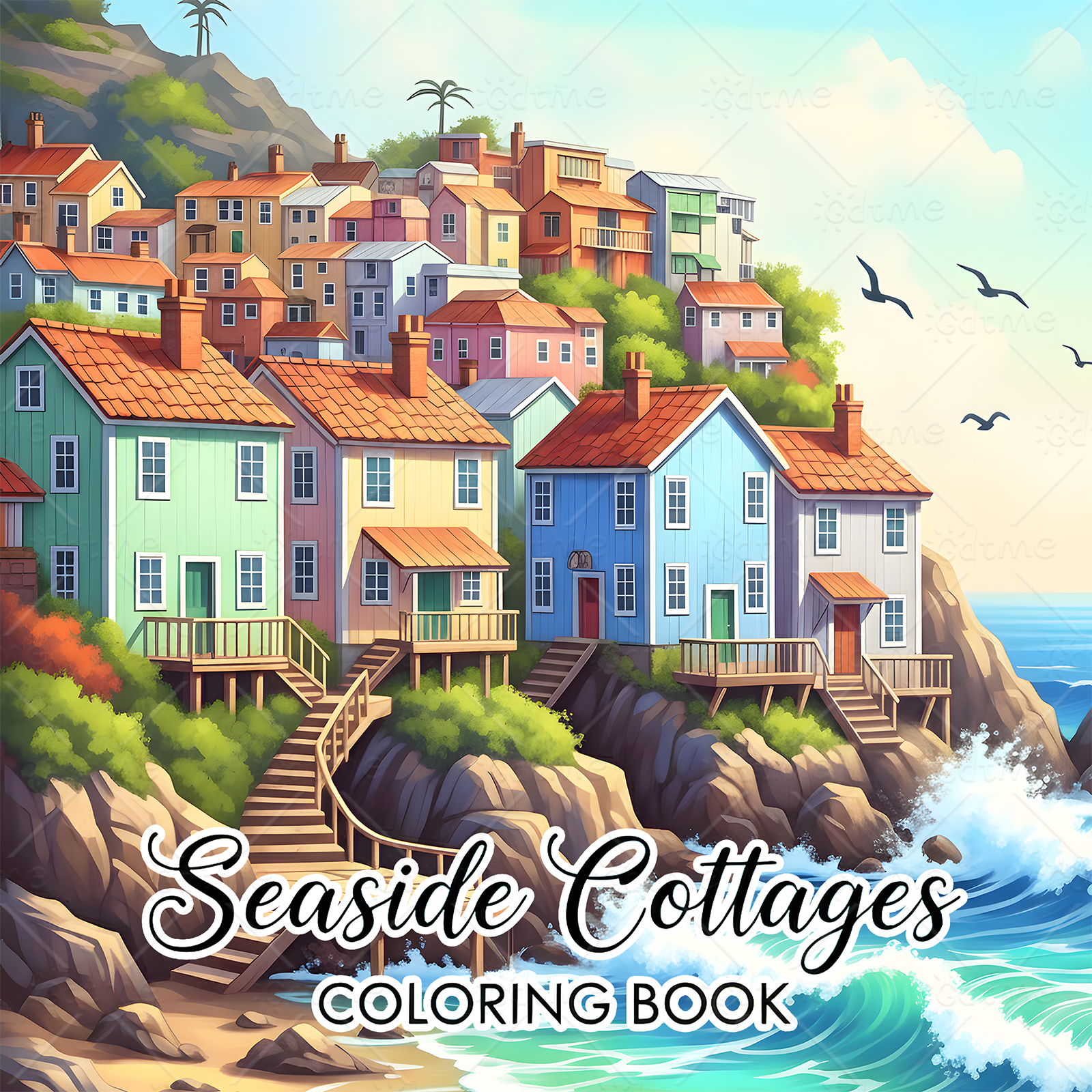 Photography Of Book - Seaside Town Coloring Book for Adults