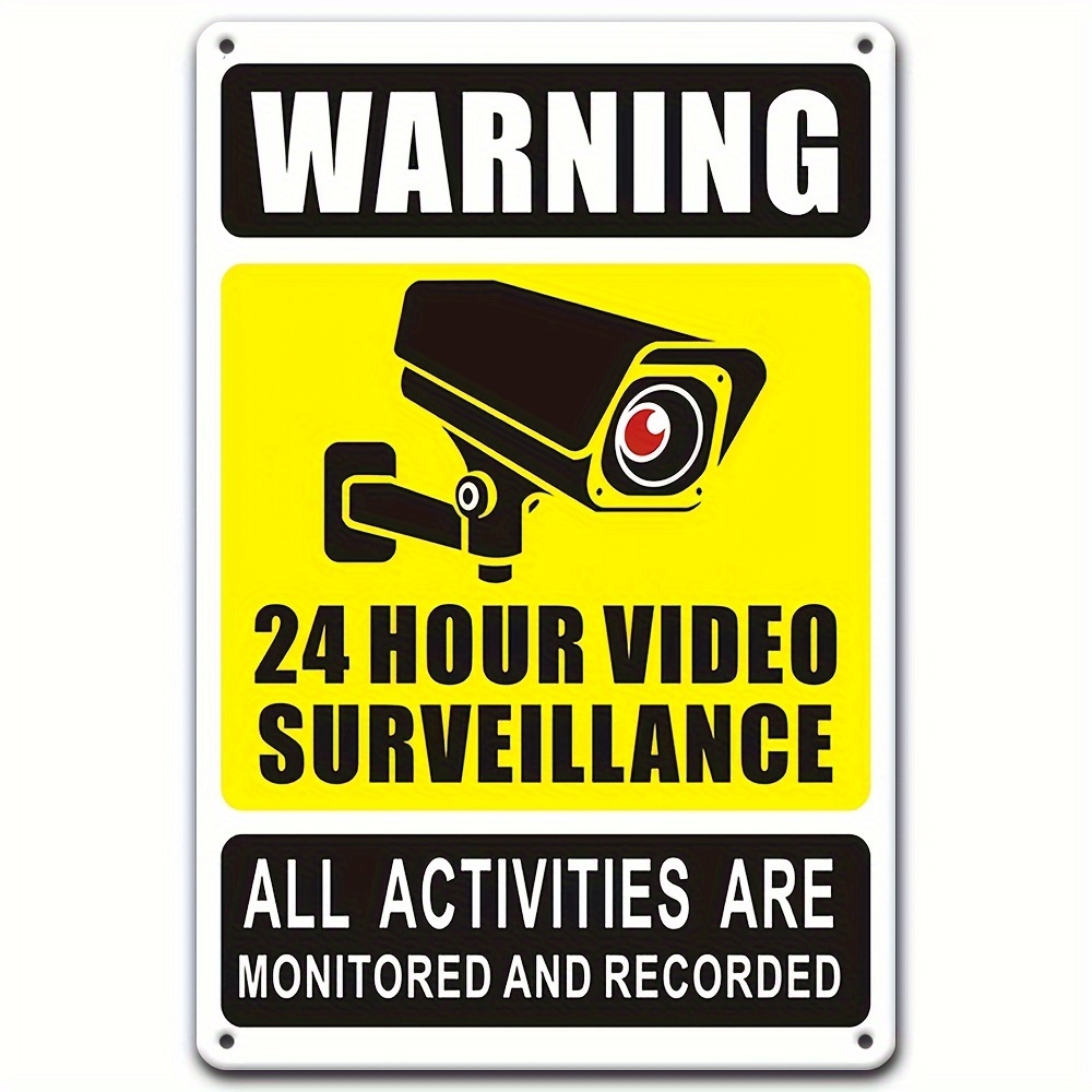 Photography Street - 24/7 Video Surveillance Warning Sign -