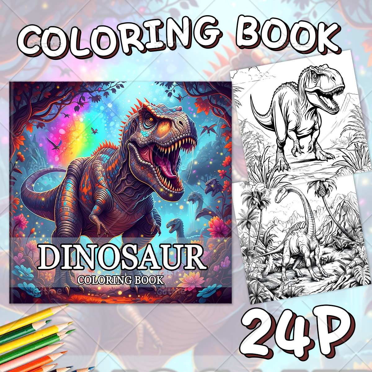 DINOSAUR Coloring Book Adult R - Photography Of Book ulasan dan harga