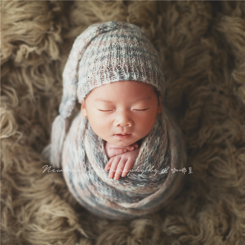 Knit Jersey Wrap And Hat Sets  - Photography Outfits ulasan dan harga