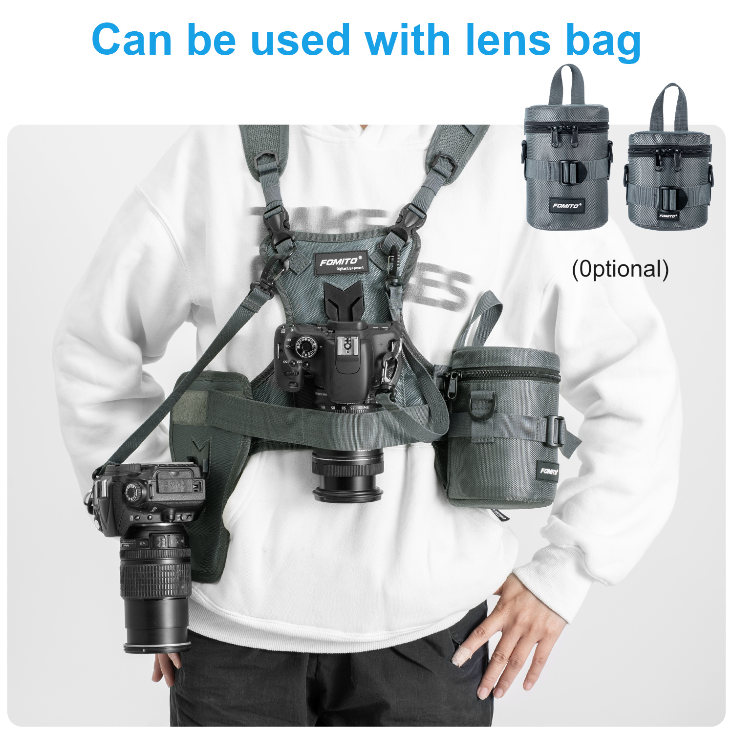 FOMITO Dual Camera Harness Mul - Photography Vest ulasan dan harga