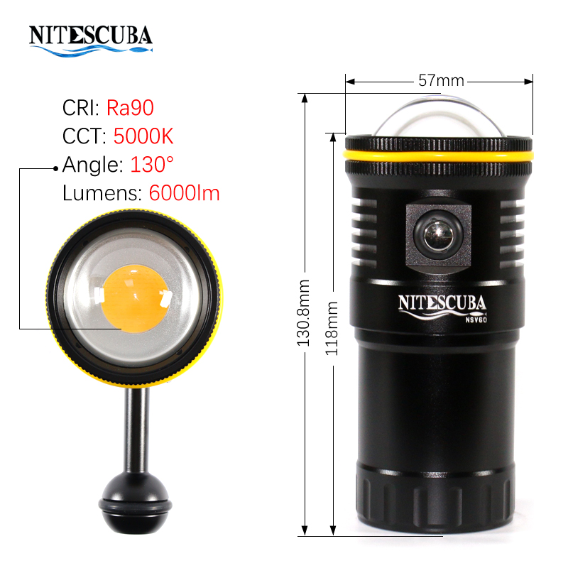Nitescuba NSV60 LED Diving Vid - Strobe Light Studio ulasan dan harga