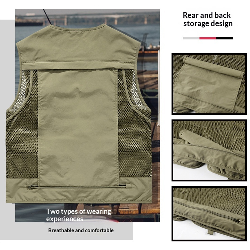 Men's Multi-Pocket Fishing Ves - Photography Vest ulasan dan harga