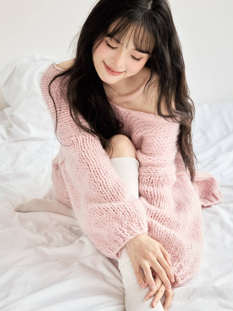 2026 New Lazy Girl Style Knitw - Photography Model ulasan dan harga