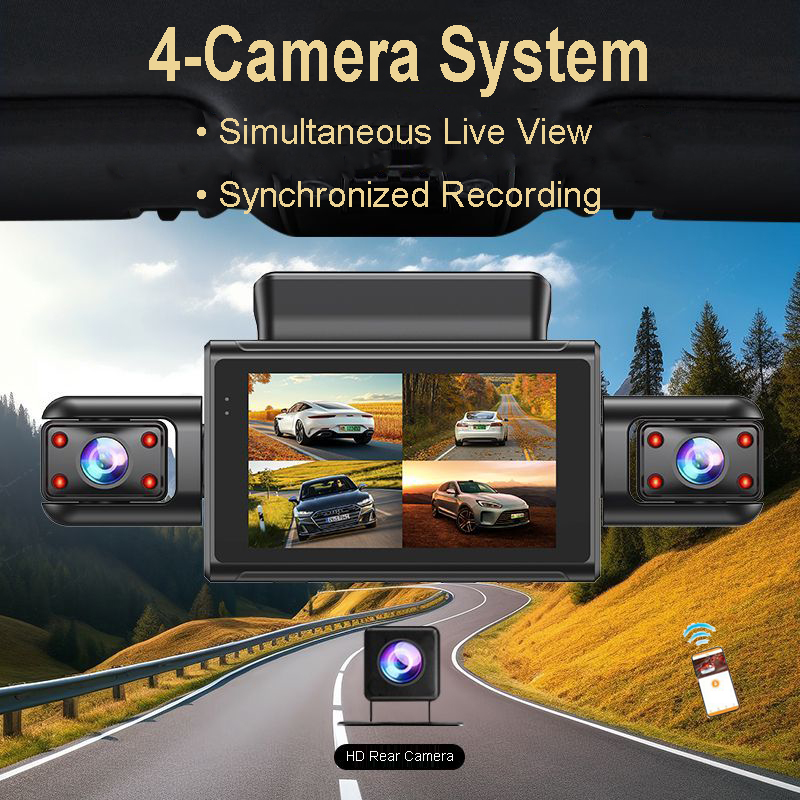 4K 4CH Hidden Car DVR with APP - Timelapse Controller ulasan dan harga