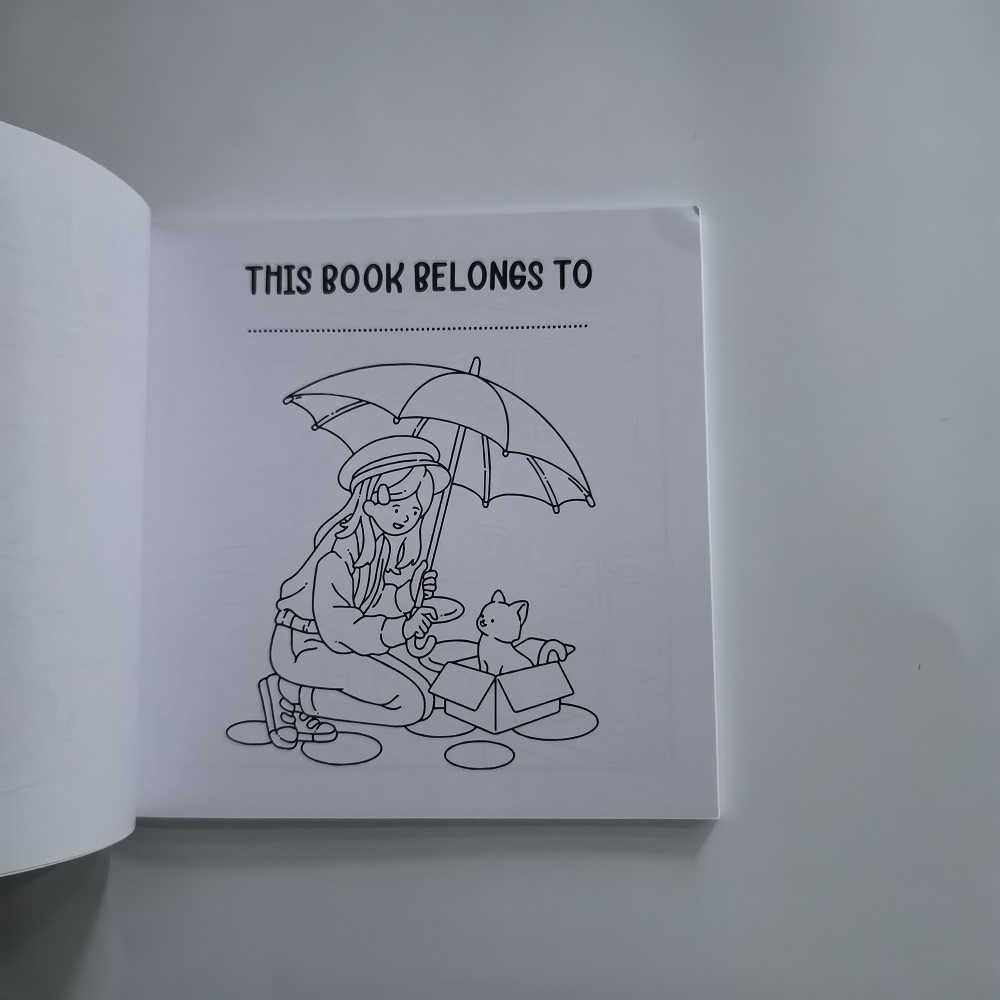 Cat & Girl Cute Easy Coloring  - Photography Of Book ulasan dan harga