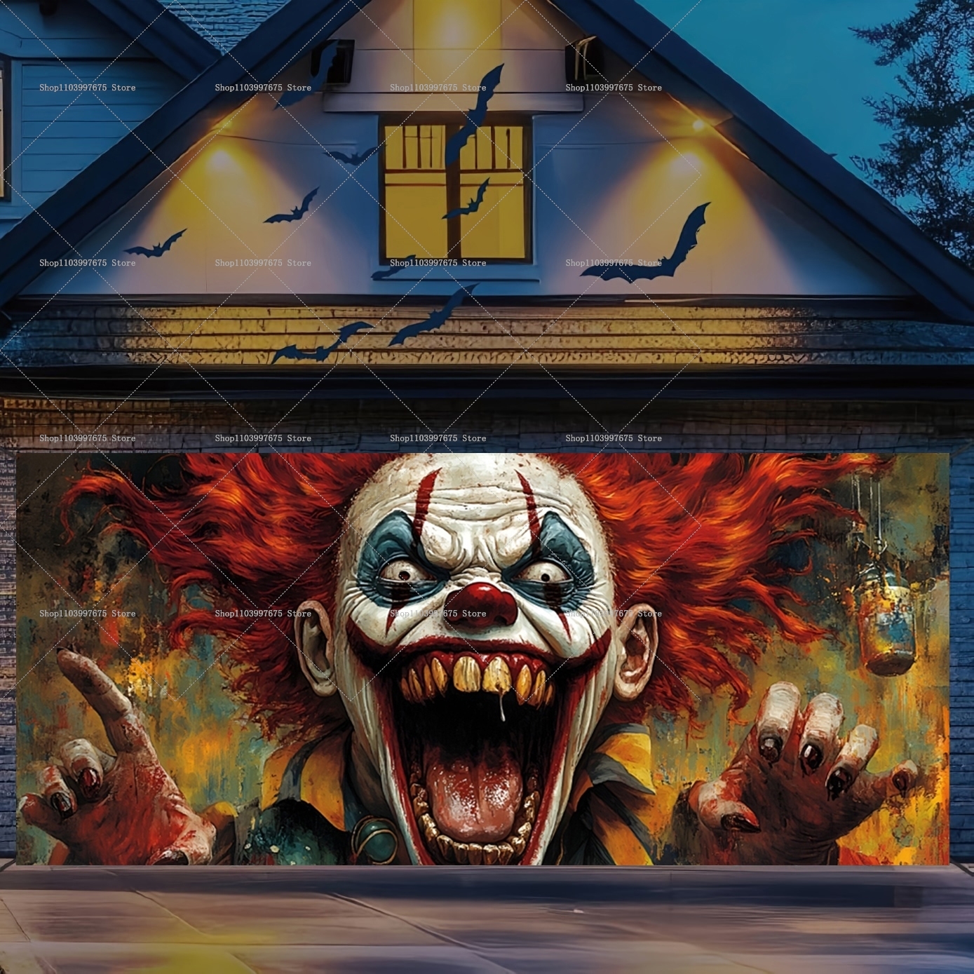 2D Halloween Horrible Clown Ga - Photography Architecture ulasan dan harga