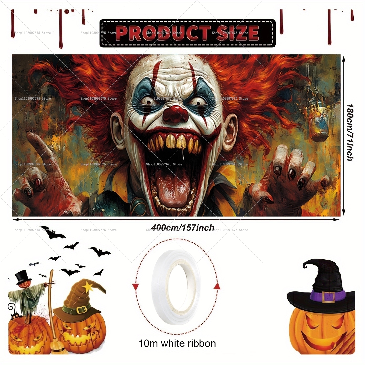 2D Halloween Horrible Clown Ga - Photography Architecture ulasan dan harga
