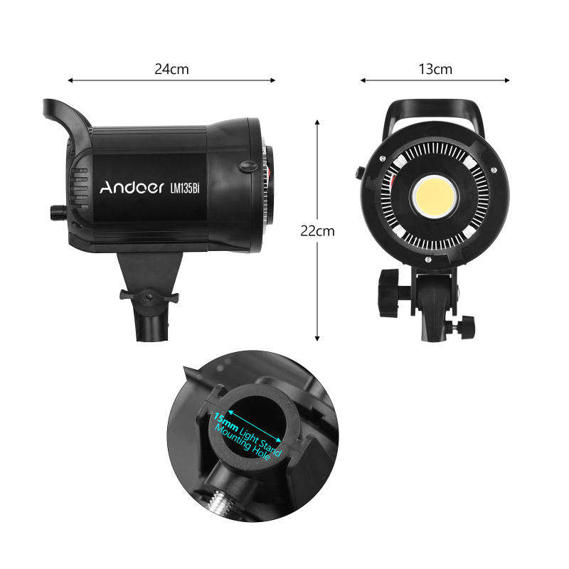 Andoer LM135Bi Portable LED Ph - Strobe Light Studio ulasan dan harga