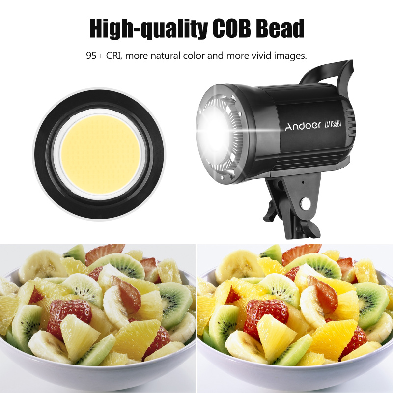 Andoer LM135Bi Portable LED Ph - Strobe Light Studio ulasan dan harga
