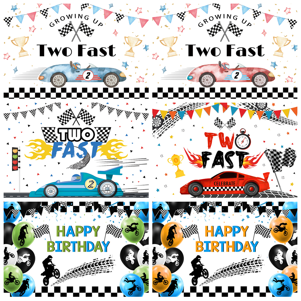 Racing Birthday Party Backdrop - Photography Competition ulasan dan harga