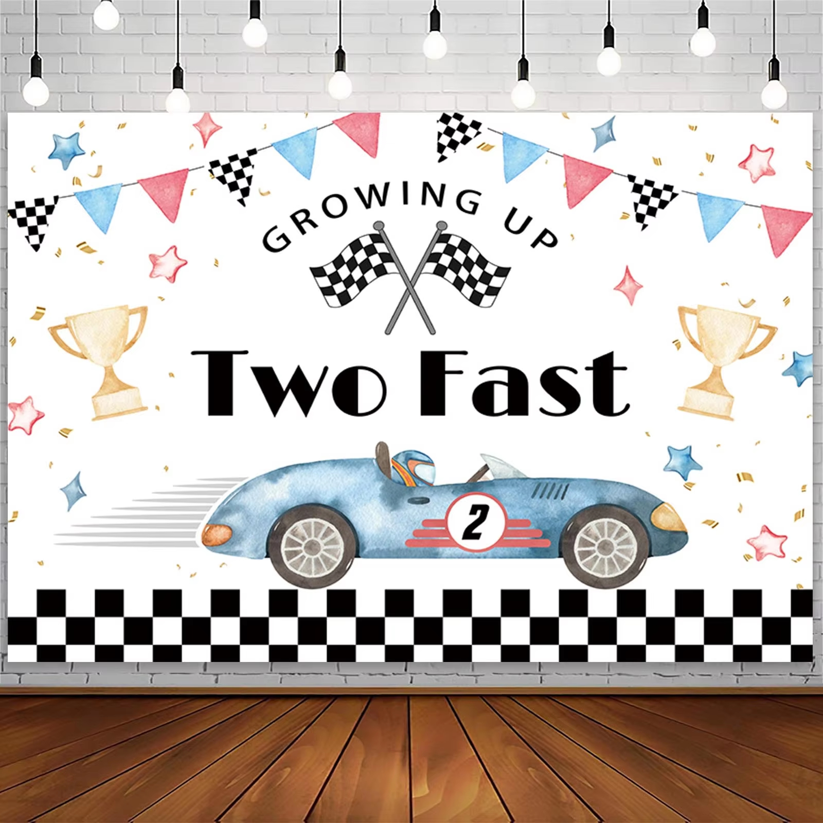 Racing Birthday Party Backdrop - Photography Competition ulasan dan harga