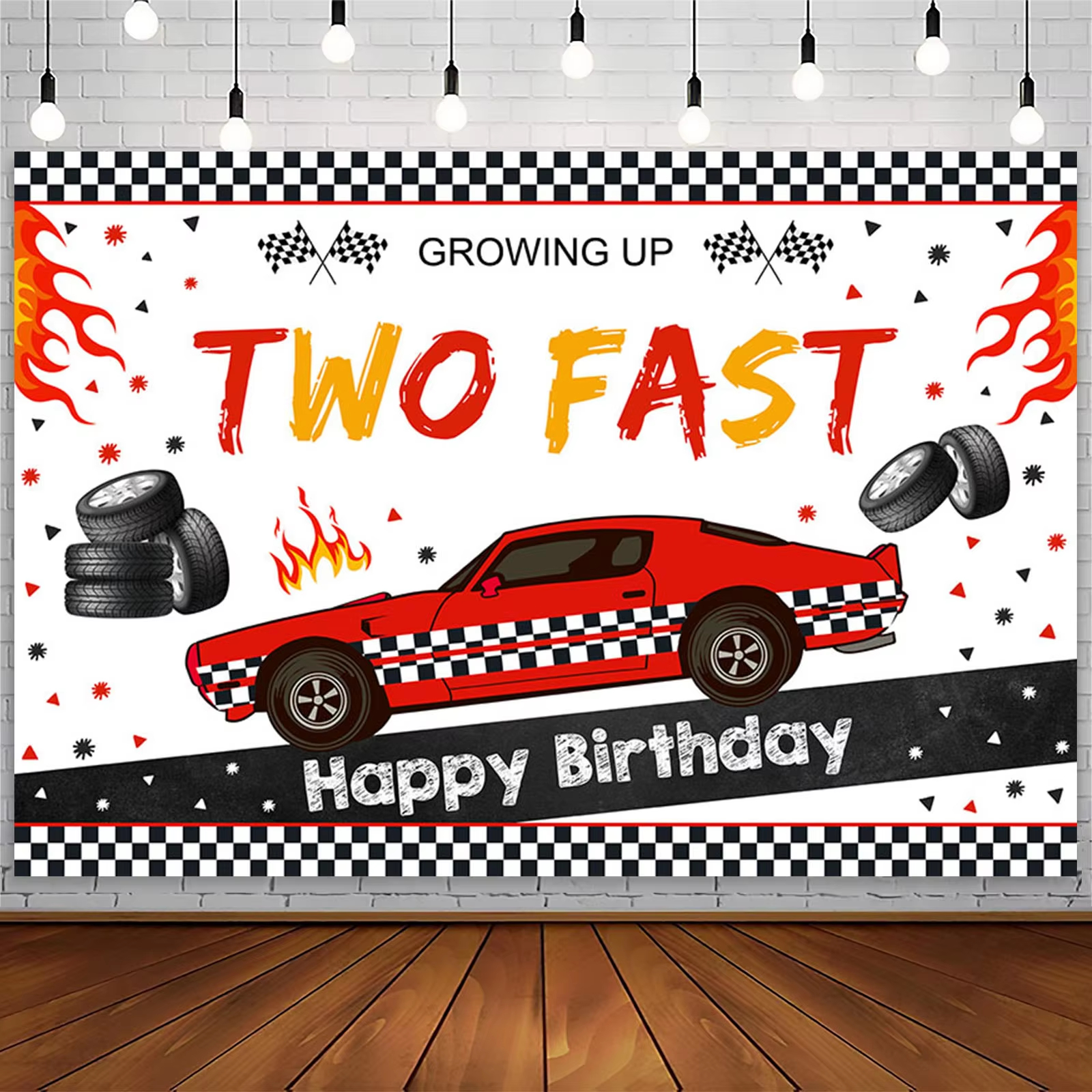 Racing Birthday Party Backdrop - Photography Competition ulasan dan harga
