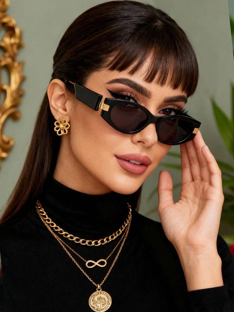 1pc Small Frame Oval Fashion G - Photography Street ulasan dan harga