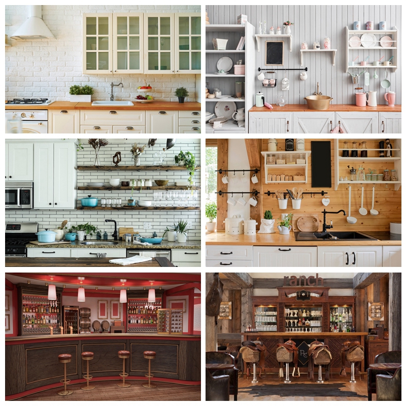 Kitchen Cabinet Bar Backdrop P - Photography Competition ulasan dan harga