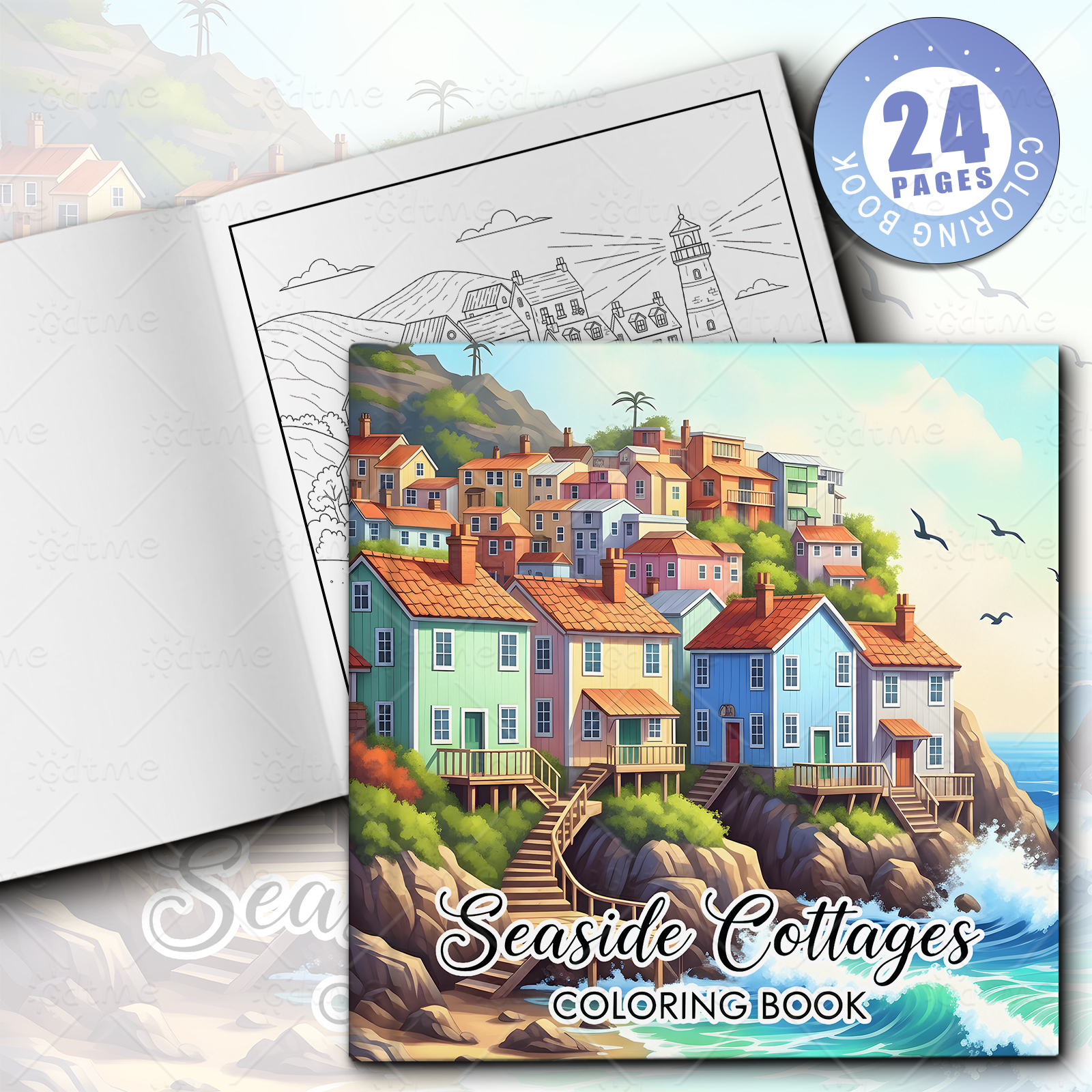 Seaside Town Coloring Book for - Photography Of Book ulasan dan harga