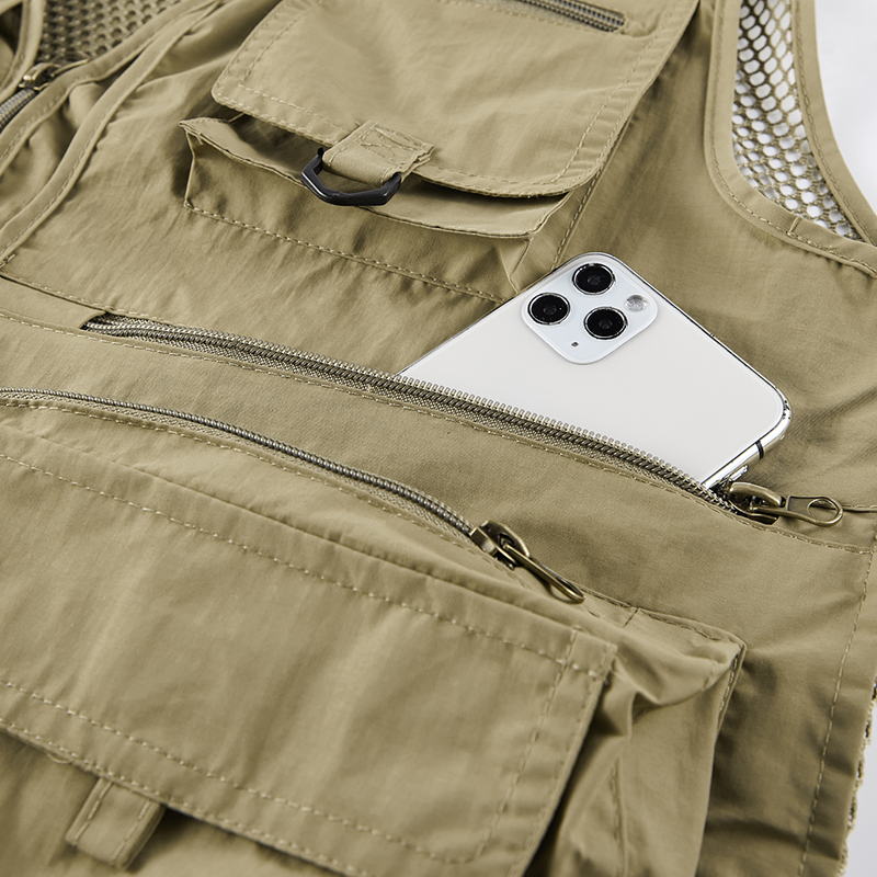 Men Multi-Pocket Outdoor Vest  - Photography Vest ulasan dan harga