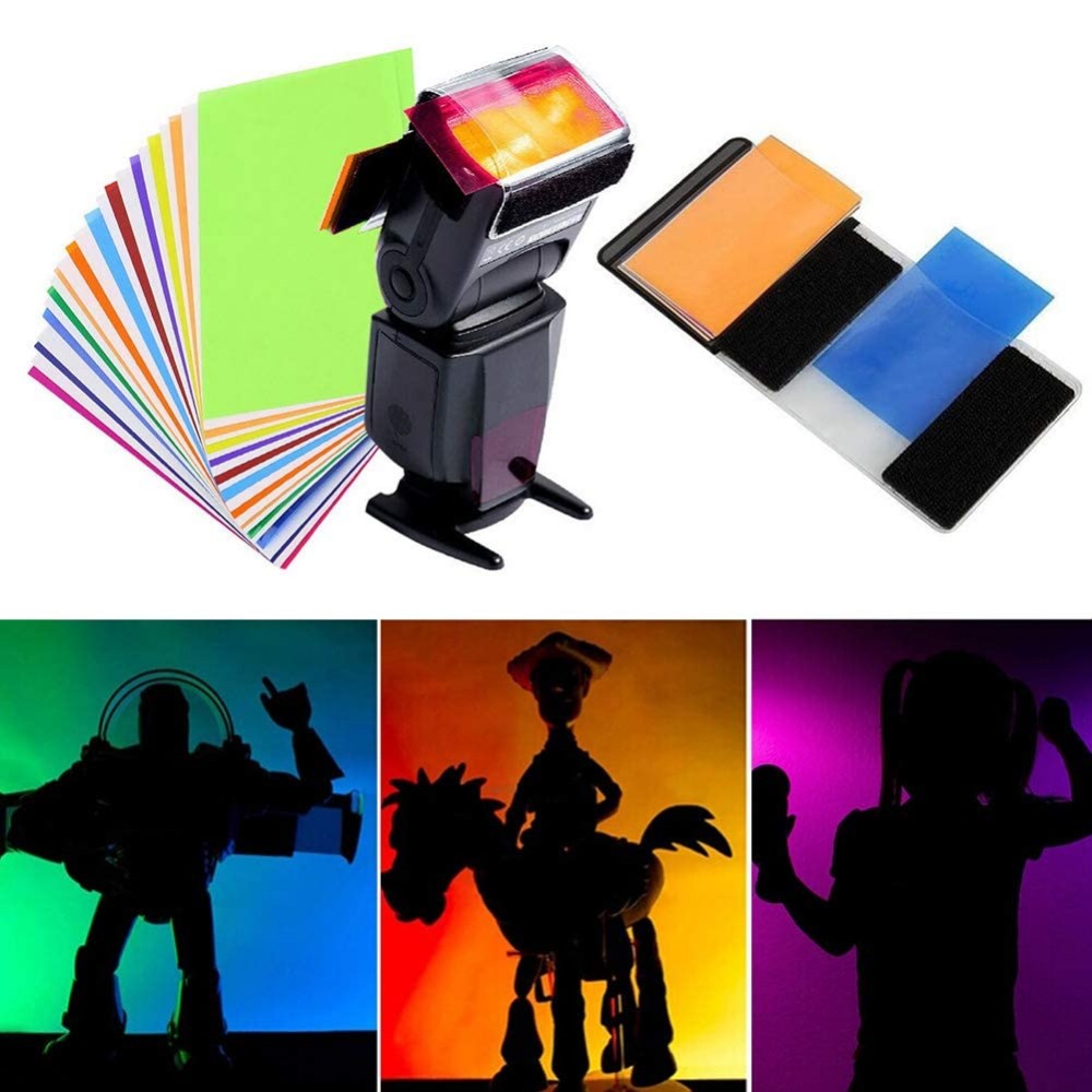 12 Colors Camera Flash Gels Li - Photography Kit Pro ulasan dan harga