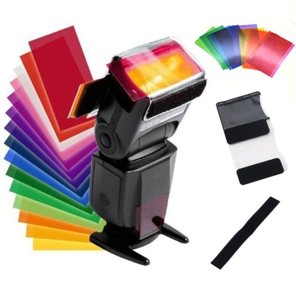 12 Colors Camera Flash Gels Li - Photography Kit Pro ulasan dan harga