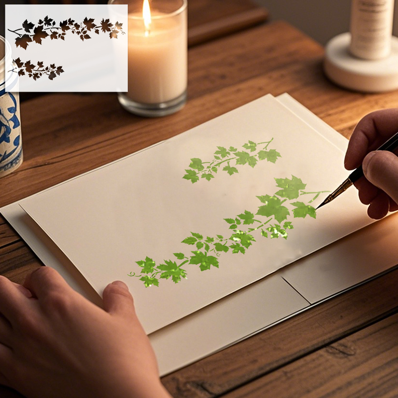 YOMDID 1pc Leaf Pattern PET Pa - Photography Model ulasan dan harga