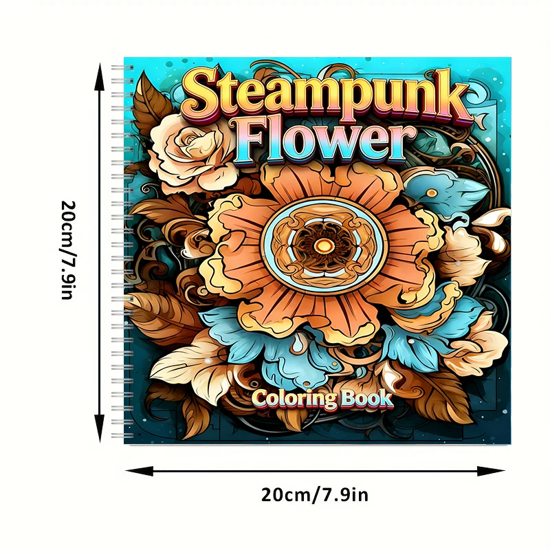 Coloring Book Steampunk Flower - Photography Of Book ulasan dan harga