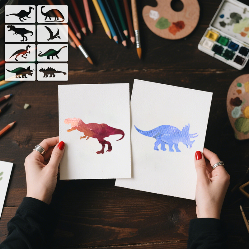 YOMDID 8pcs Dinosaur Drawing T - Photography Model ulasan dan harga