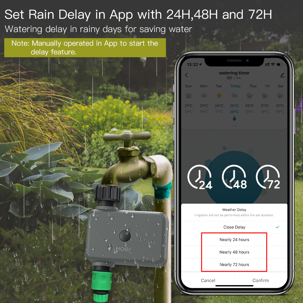 MOES Smart Bluetooth Garden Wa - Timelapse Controller ulasan dan harga