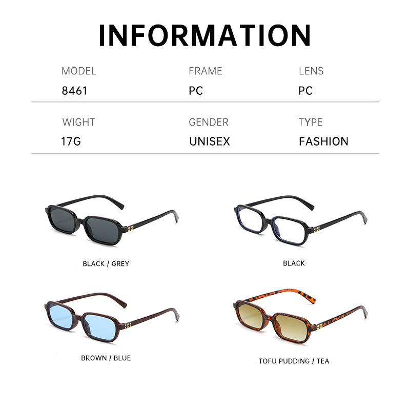 New Small Square Frame Sunglas - Photography Street ulasan dan harga