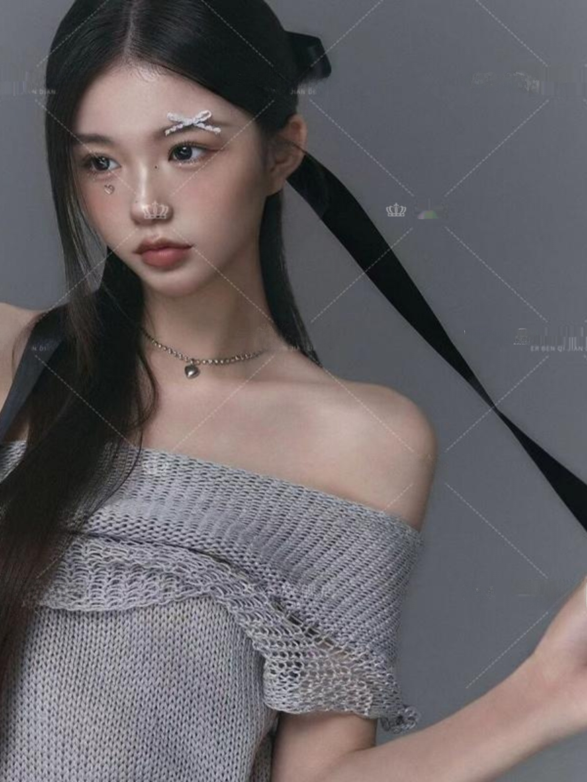 Gray Knitted Portrait Photogra - Photography Outfits ulasan dan harga