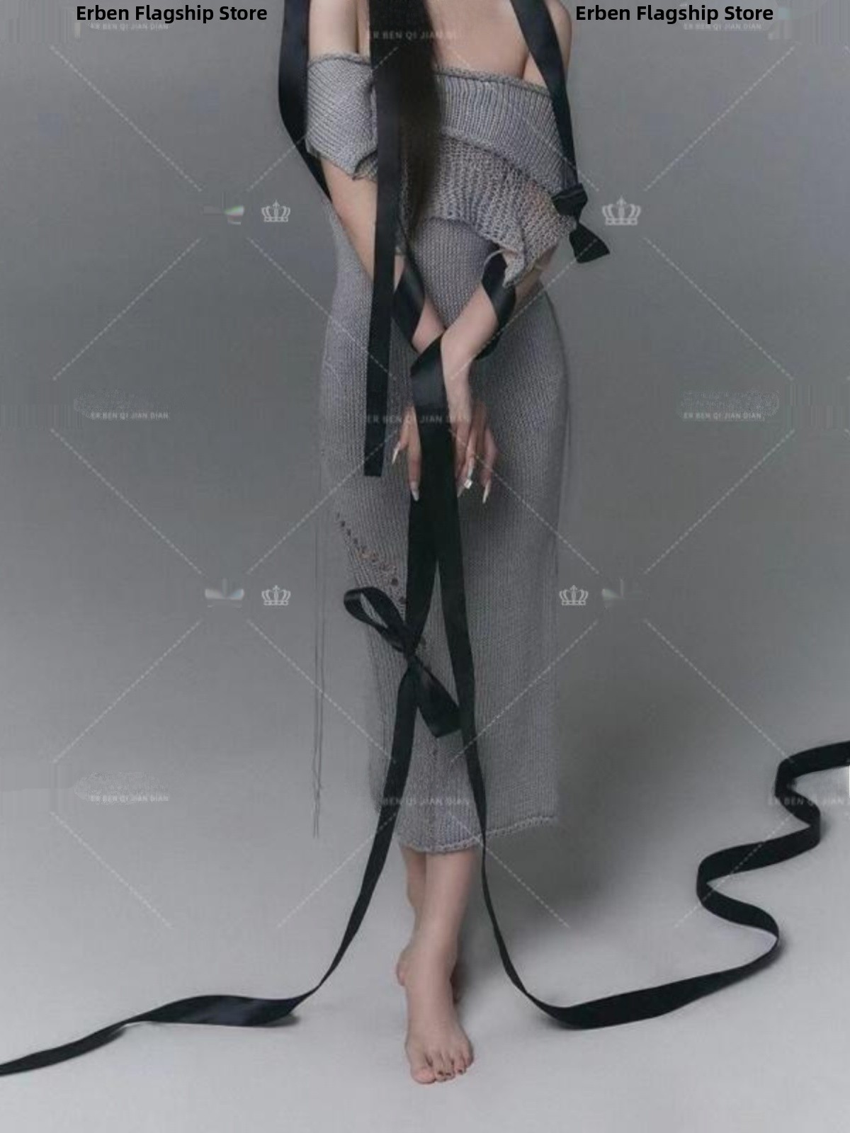 Gray Knitted Portrait Photogra - Photography Outfits ulasan dan harga