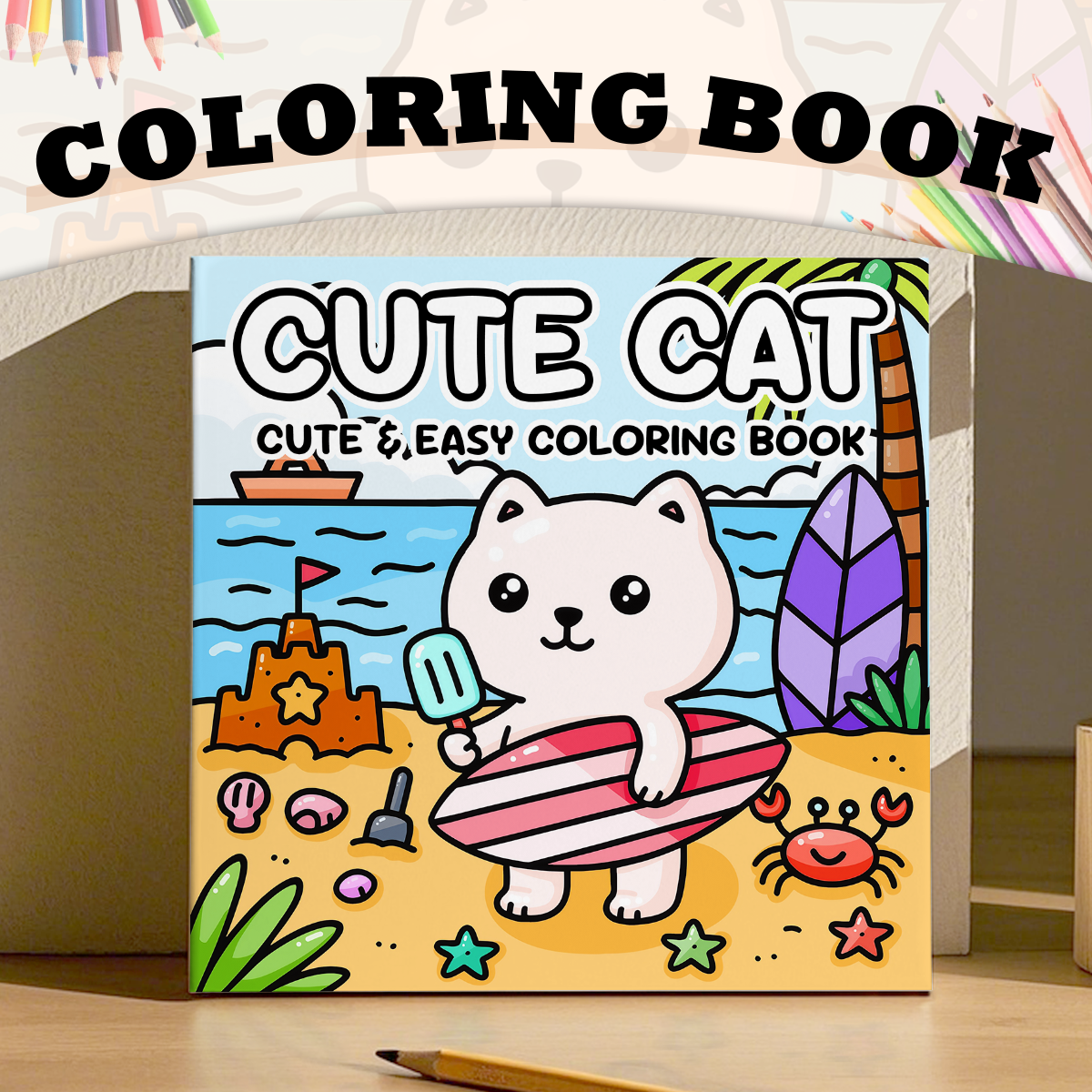 Anti Anxiety Cute Cat Coloring - Photography Of Book ulasan dan harga