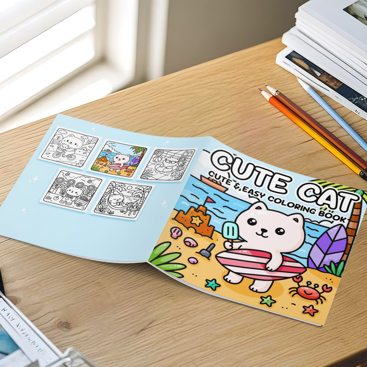 Anti Anxiety Cute Cat Coloring - Photography Of Book ulasan dan harga