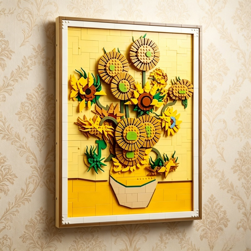 New MOC 3D Sunflower Painting  - Photography Architecture ulasan dan harga