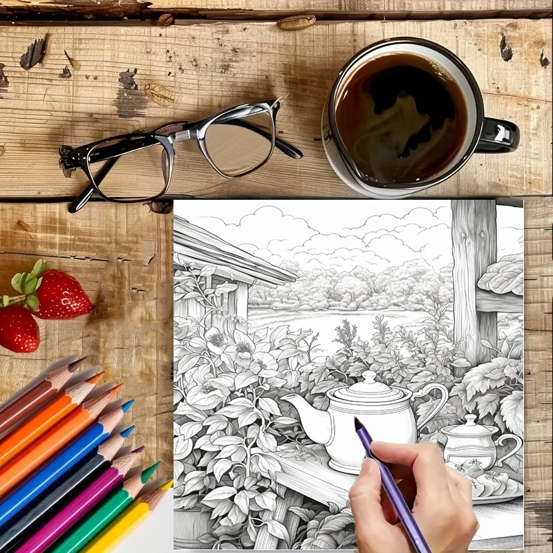 Tea In The Gardens Coloring Bo - Photography Of Book ulasan dan harga